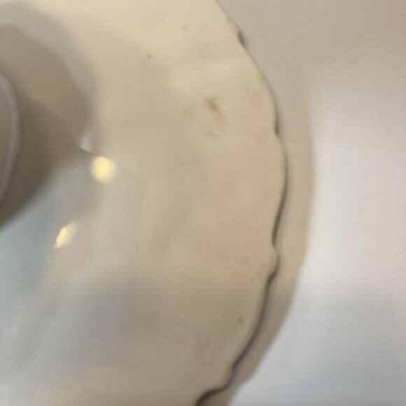 Lefton 1950 Della Robbia Multicolor Fruit Cream Pedestal Serving Plate 8.5” - Picture 12 of 12